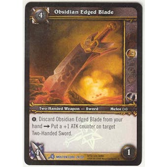 WoW Molten Core Single Obsidian Edged Blade (MOL-24) FOIL
