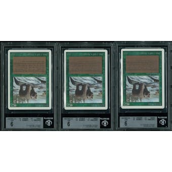 Magic the Gathering Unlimited 3x LOT Grizzly Bears BGS 9 (each bear has two+ 9.5 subs!)