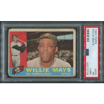 1960 Topps Baseball #200 Willie Mays PSA 1 (PR) (MK)