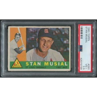 1960 Topps Baseball #250 Stan Musial PSA 3.5 (VG+)