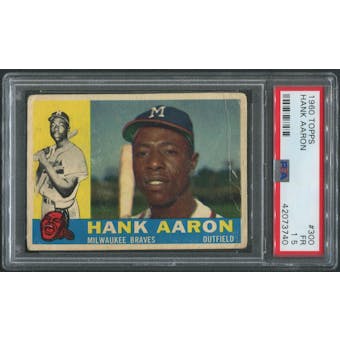 1960 Topps Baseball #300 Hank Aaron PSA 1.5 (FR)