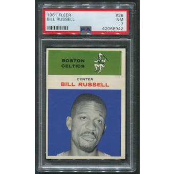 1961/62 Fleer Basketball #38 Bill Russell PSA 7 (NM)