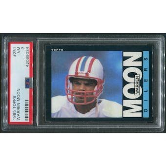 1985 Topps Football #251 Warren Moon Rookie PSA 7 (NM)