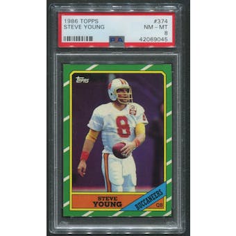 1986 Topps Football #374 Steve Young Rookie PSA 8 (NM-MT)