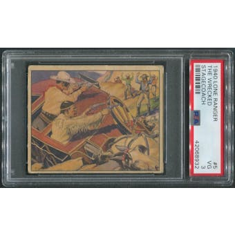 1940 Lone Ranger #5 The Wrecked Stagecoach PSA 3 (VG)