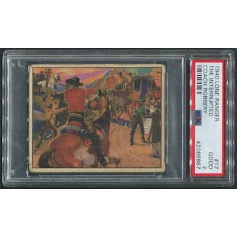 1940 Lone Ranger #17 The Interrupted Coach Robbery PSA 2 (GOOD)