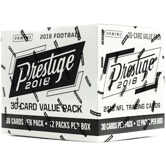 2018 Panini Prestige Football Jumbo Value 12-Pack Box