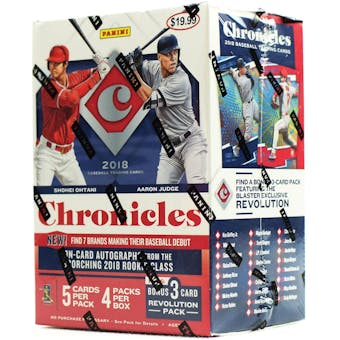 2018 Panini Chronicles Baseball 4-Pack Blaster Box