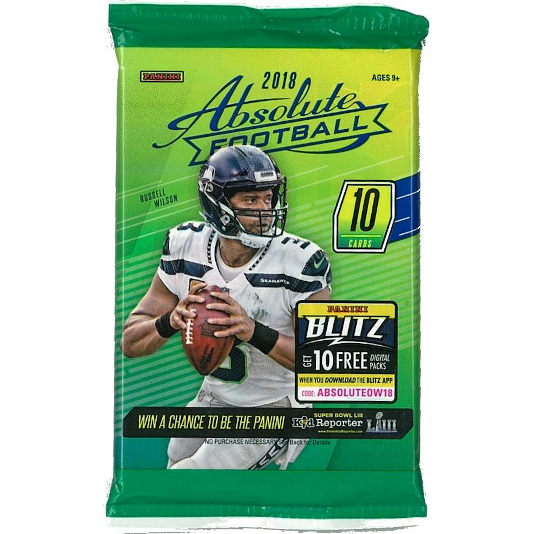 2018 Panini Absolute Football Retail Pack Lot Of 24