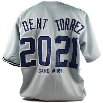 Bucky Dent & Mike Torrez Autographed Custom New York Yankees/Boston Red Sox Jersey (Dave & Adam's COA)