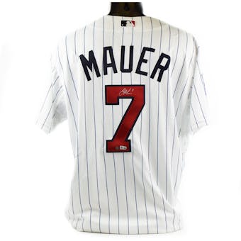 Joe Mauer Autographed Minnesota Twins Majestic Baseball Jersey (MLB Hologram)