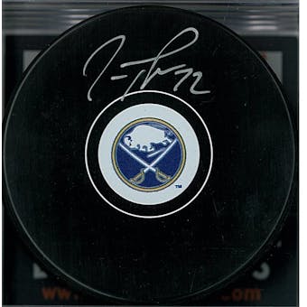 Tage Thompson Autographed Buffalo Sabres Current Logo Hockey Puck