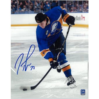 Tage Thompson Autographed Buffalo Sabres 8x10 Third Jersey Photo