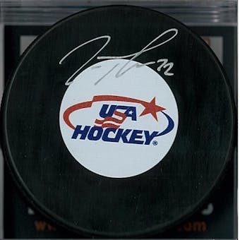 Tage Thompson Autographed Buffalo Sabres USA Hockey Puck