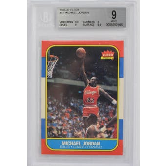 1986/87 Fleer Michael Jordan Rookie Card #57 PSA 8.5