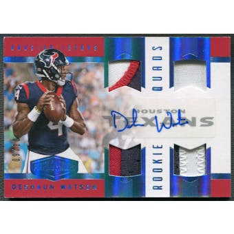 2017 Panini Plates and Patches #212 Deshaun Watson Rookie Patch Auto #09/10