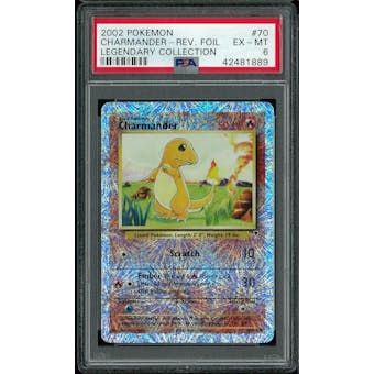 Pokemon Legendary Collection Reverse Foil Charmander 70/110 PSA 6
