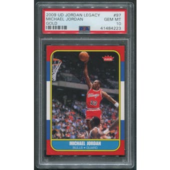 2009/10 Upper Deck #97 Michael Jordan Legacy Collection Gold '86-87 Fleer PSA 10 (GEM MT)