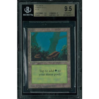 Magic the Gathering Beta Forest V1 BGS 9.5 (9.5, 9, 9.5, 9.5)