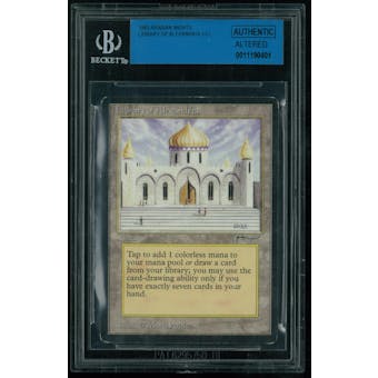 Magic the Gathering Arabian Nights Library of Alexandria - MODERATE PLAY (MP) BGS Authentic Altered (dirt?)