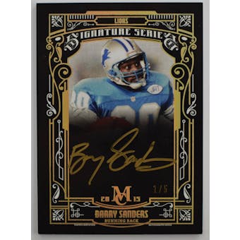2015 Topps Museum Collection Barry Sanders Auto Card #SSA_BS #1/5