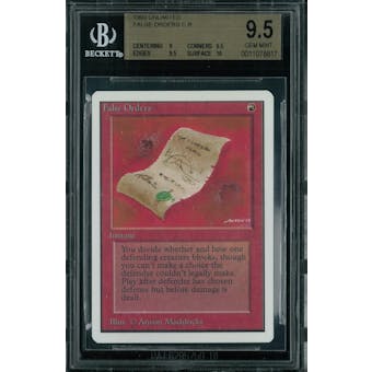 Magic the Gathering Unlimited False Orders BGS 9.5 (9, 9.5, 9.5, 10)