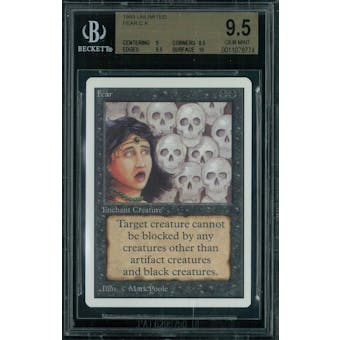 Magic the Gathering Unlimited Fear BGS 9.5 (9, 9.5, 9.5, 10)