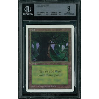 Magic the Gathering Unlimited Forest v3 BGS 9 (8.5, 9.5, 9.5, 10)