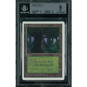Magic the Gathering Unlimited Forest v3 BGS 9 (8.5, 9.5, 9, 9.5)