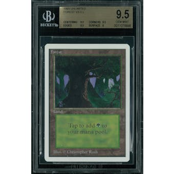 Magic the Gathering Unlimited Forest v3 BGS 9.5 (9.5, 9.5, 9.5, 9)
