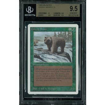 Magic the Gathering Unlimited Grizzly Bears BGS 9.5 (9, 9.5, 9.5, 9.5)