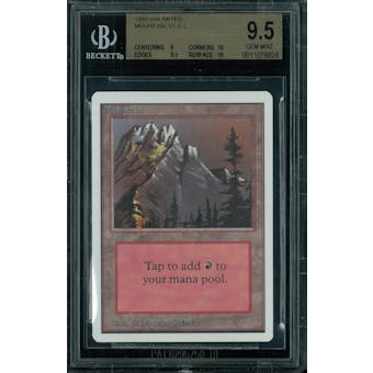 Magic the Gathering Unlimited Mountain v1 BGS 9.5 (9, 10, 9.5, 10)