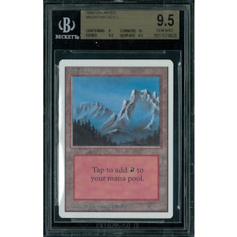 Magic the Gathering Unlimited Mountain v1 BGS 9.5 (9, 10, 9.5, 9.5)