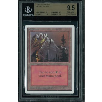 Magic the Gathering Unlimited Mountain v1 BGS 9.5 (9, 9.5, 10, 10)