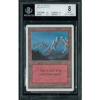 Magic the Gathering Unlimited Mountain v2 BGS 8 (9.5, 9.5, 9.5, 7)