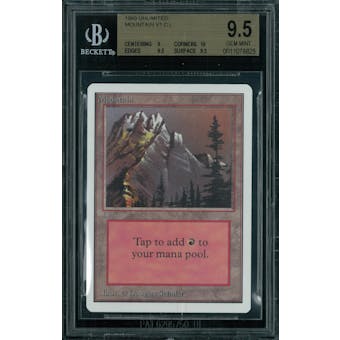 Magic the Gathering Unlimited Mountain v2 BGS 9.5 (9, 10, 9.5, 9.5)