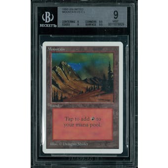 Magic the Gathering Unlimited Mountain v3 BGS 9 (9, 9.5, 9, 9.5)