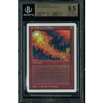Magic the Gathering Unlimited Red Elemental Blast BGS 9.5 (9.5, 9.5, 10, 9)