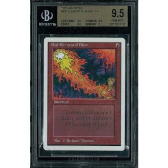 Magic the Gathering Unlimited Red Elemental Blast BGS 9.5 (9.5, 9.5, 9.5, 9)