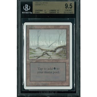 Magic the Gathering Unlimited Swamp v1 BGS 9.5 (9, 9.5, 9.5, 9.5)