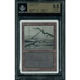 Magic the Gathering Unlimited Swamp v3 BGS 9.5 (9.5, 9.5, 9.5, 9)