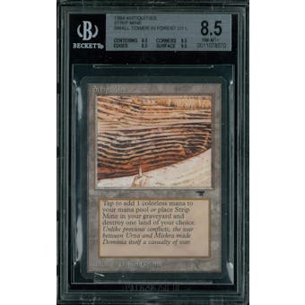 Magic the Gathering Antiquities Strip Mine, small tower in forest  BGS 8.5 (9.5, 8.5, 8.5, 9.5) Sick Deal