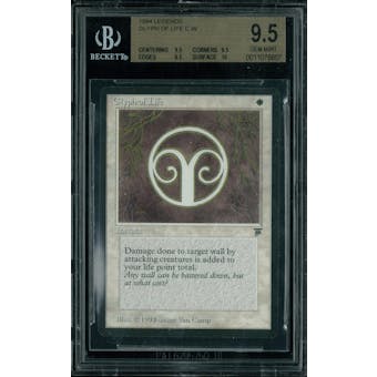 Magic the Gathering Legends Glyph of Life BGS 9.5 (9.5, 9.5, 9.5, 10)