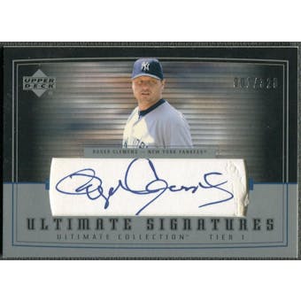 2002 Ultimate Collection #RC1 Roger Clemens Signatures Tier 1 Auto #001/320 (Damaged)