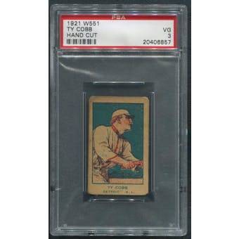 1921 W551 Baseball #4 Ty Cobb PSA 3 (VG)