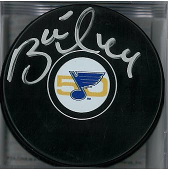Brett Hull Autographed St Louis Blues Hockey Puck (PSA COA)