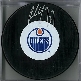 Paul Coffey Autographed Edmonton Oilers Hockey Puck (Cojo COA)
