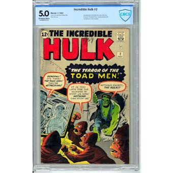 Incredible Hulk #2 CBCS 5.0 (OW-W) *18-09D0CD7-015*