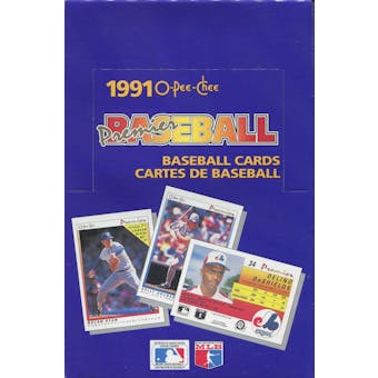 1991 O-Pee-Chee Premier Baseball Wax Box