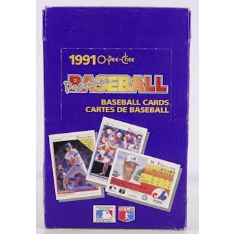 1991 O-Pee-Chee Premier Baseball Wax Box